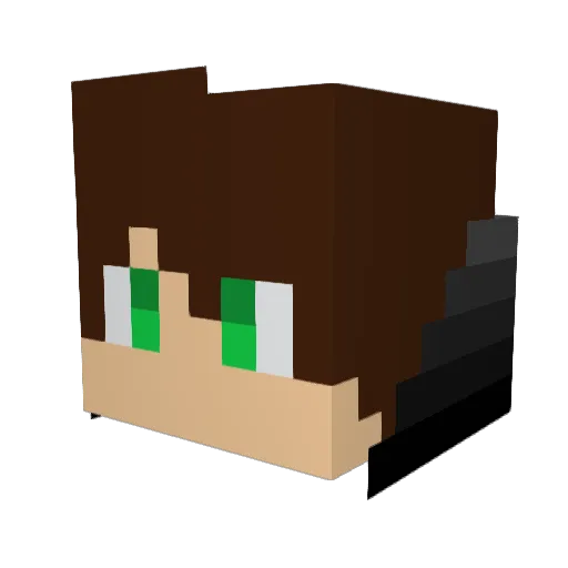 Porscheler Minecraft avatar head, 3D render
