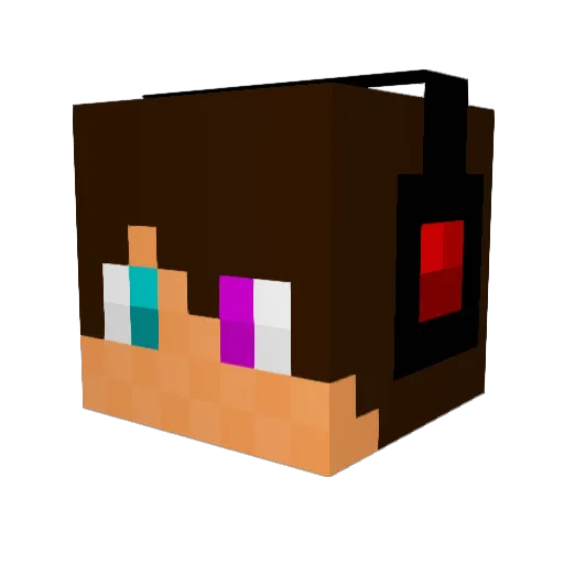 Port50 Minecraft avatar head, 3D render