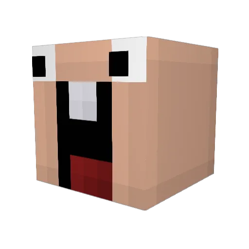 PortAlt7 Minecraft avatar head, 3D render