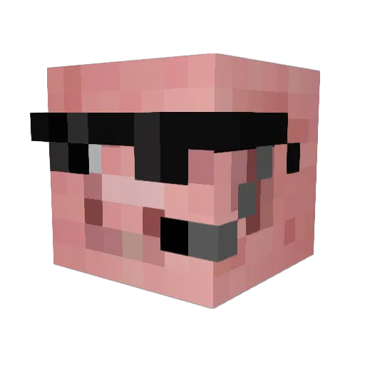 PortForward Minecraft avatar head, 3D render