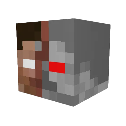 PortKeyboard497 Minecraft avatar head, 3D render