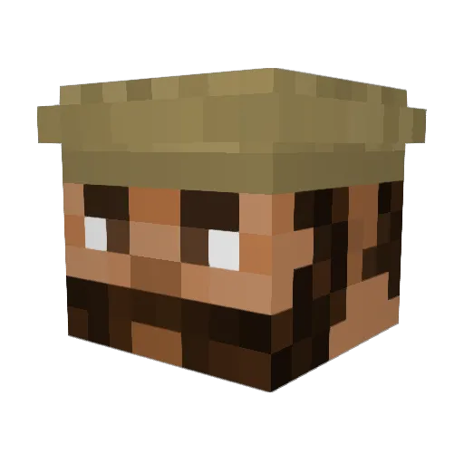 PortMelbourne Minecraft avatar head, 3D render