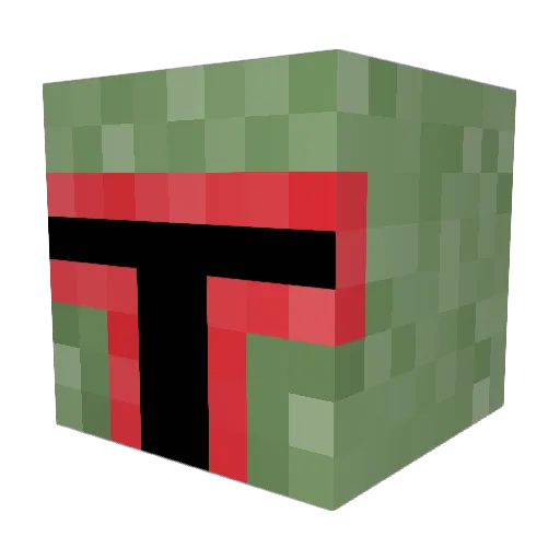 Portabellamush Minecraft avatar head, 3D render