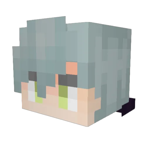 PortableHorcrux Minecraft avatar head, 3D render