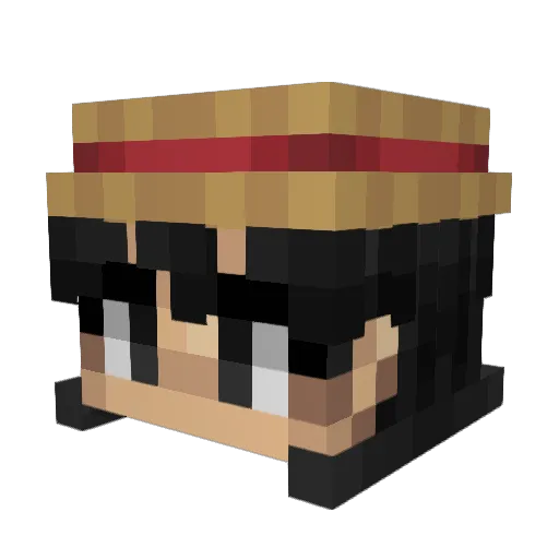 Portablecash Minecraft avatar head, 3D render