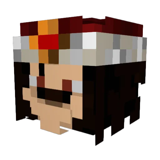 PortalJuice Minecraft avatar head, 3D render