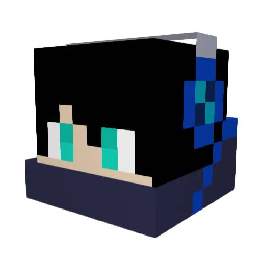 Portal_lover Minecraft avatar head, 3D render
