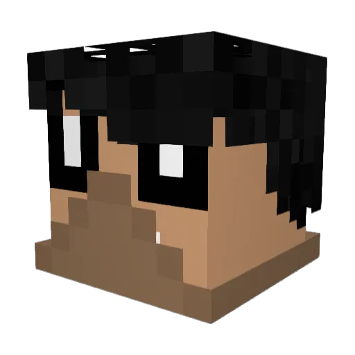Portaldust Minecraft avatar head, 3D render