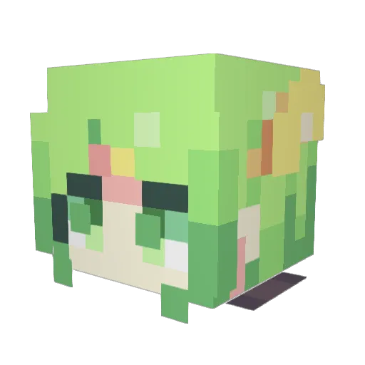 Portaled Minecraft avatar head, 3D render