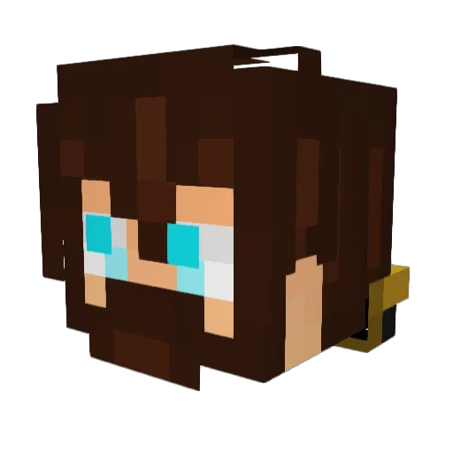 Portanmay Minecraft avatar head, 3D render