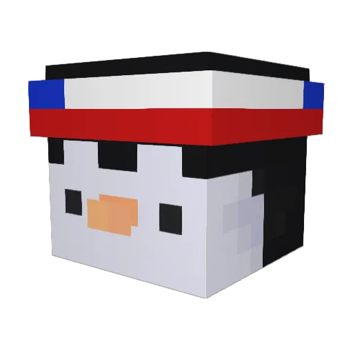Portavoz Minecraft avatar head, 3D render