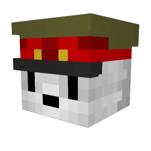 Porte_Quoi Minecraft avatar head, 3D render
