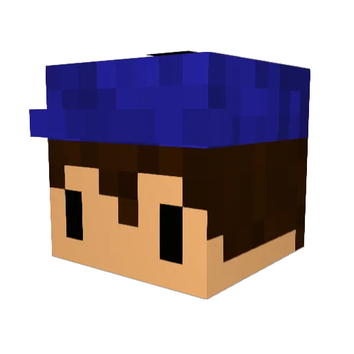 Porte_R Minecraft avatar head, 3D render