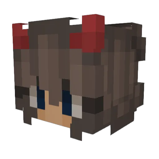 Portedcorn Minecraft avatar head, 3D render