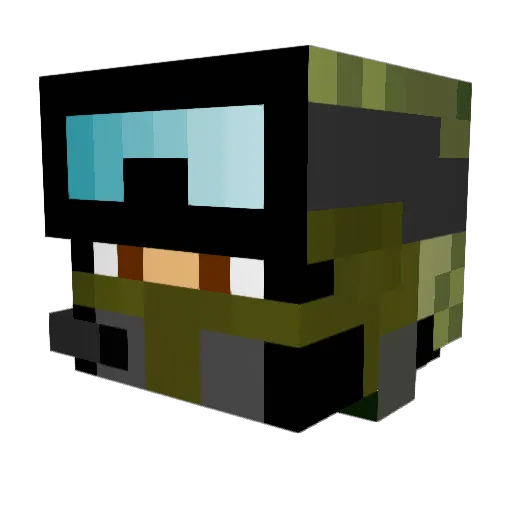 Porter393 Minecraft avatar head, 3D render