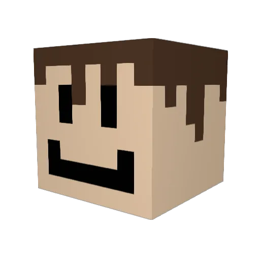 PorterPlaysJava Minecraft avatar head, 3D render