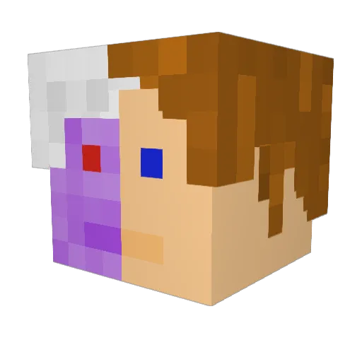 Portfier138 Minecraft avatar head, 3D render
