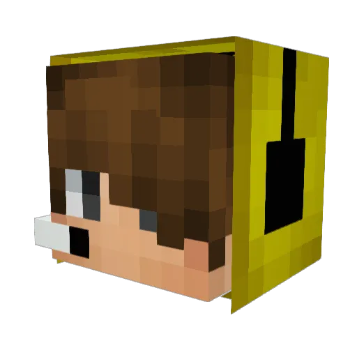 Portian Minecraft avatar head, 3D render