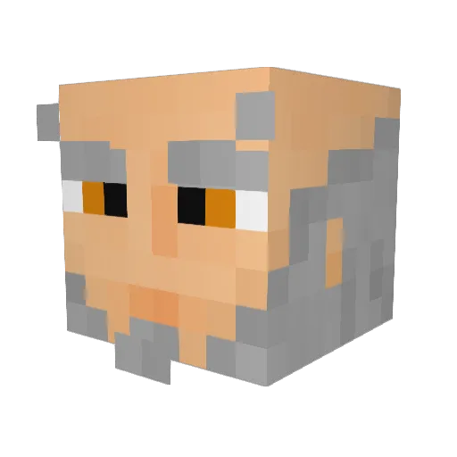 Portixeddu Minecraft avatar head, 3D render