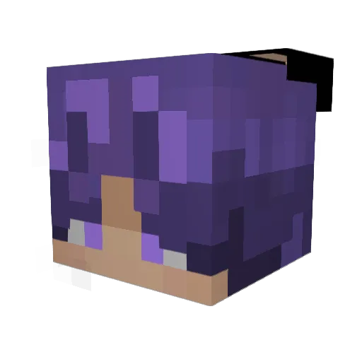 Portugas Minecraft avatar head, 3D render