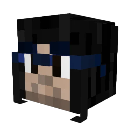 Portuito Minecraft avatar head, 3D render