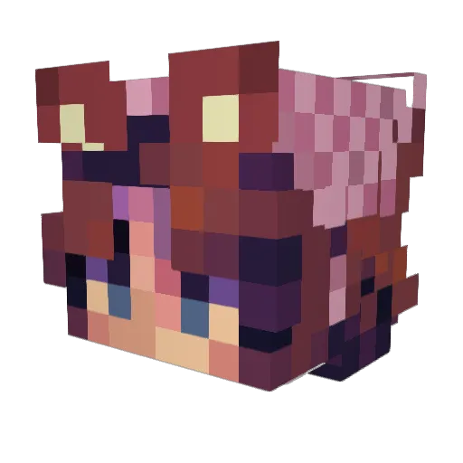 Portum_ Minecraft avatar head, 3D render