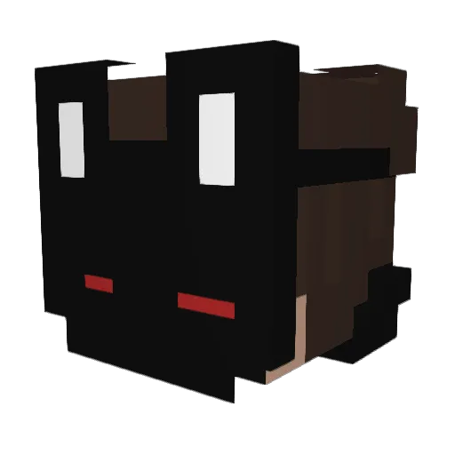 Portylli Minecraft avatar head, 3D render