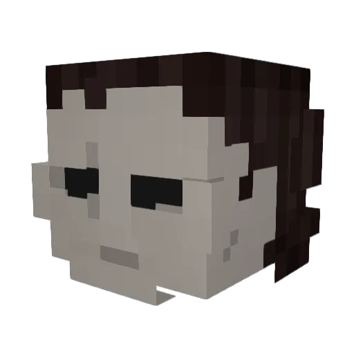 Poruchitel Minecraft avatar head, 3D render