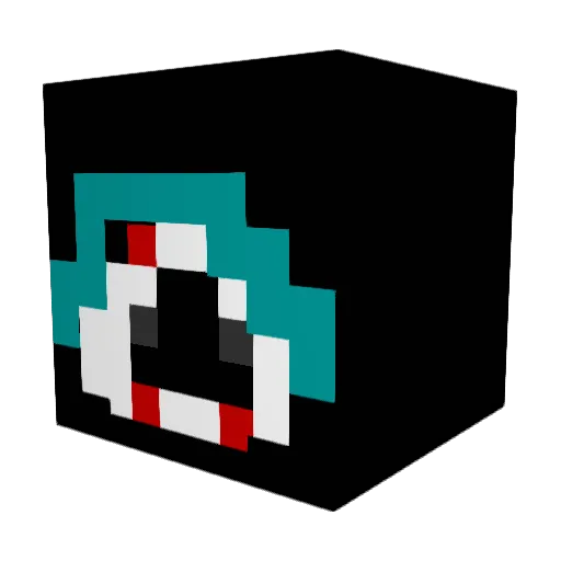 Porums Minecraft avatar head, 3D render