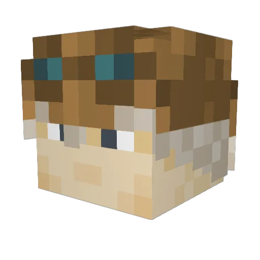 PoryGone_G Minecraft avatar head, 3D render
