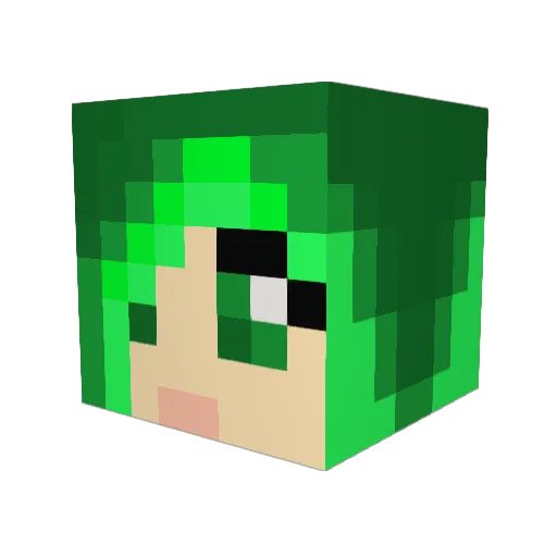 Porze13 Minecraft avatar head, 3D render