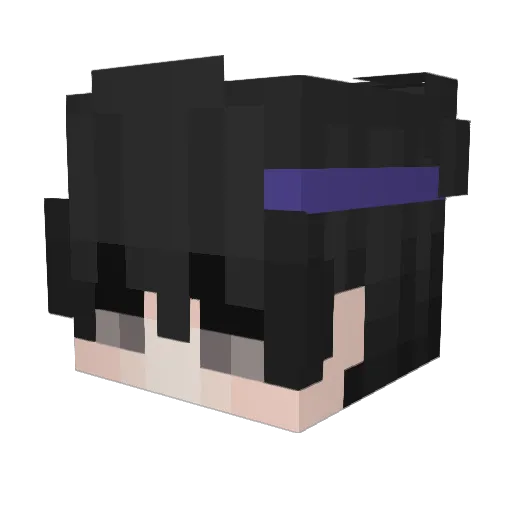 Porzin Minecraft avatar head, 3D render