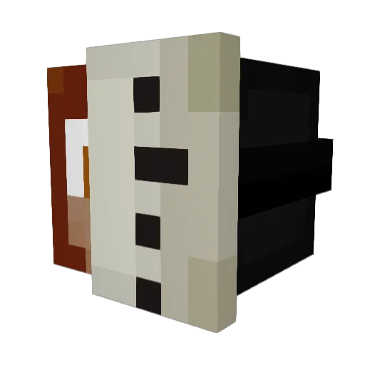 Porzo Minecraft avatar head, 3D render