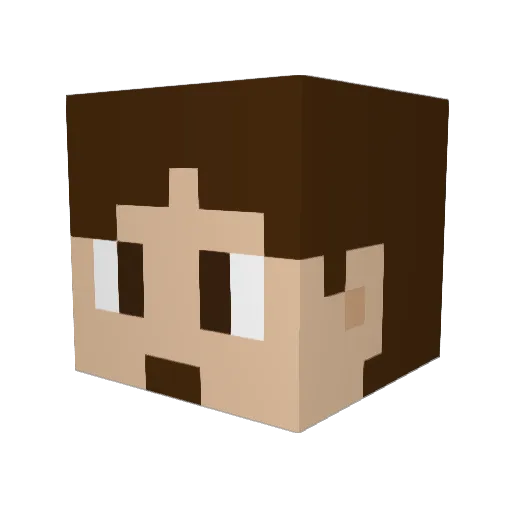 Pos_Ki Minecraft avatar head, 3D render