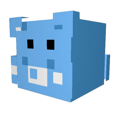Posech Minecraft avatar head, 3D render