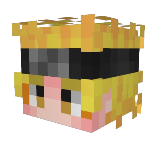 PoseiDones1 Minecraft avatar head, 3D render