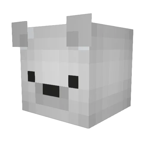 Poseidon2022 Minecraft avatar head, 3D render