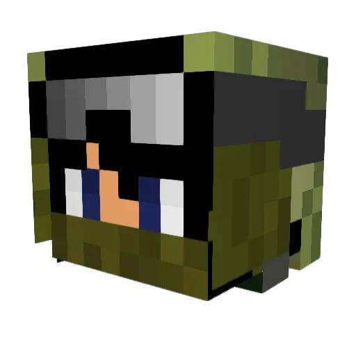 Poseidon344 Minecraft avatar head, 3D render