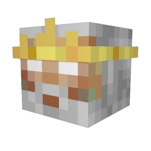 Poseidon627 Minecraft avatar head, 3D render