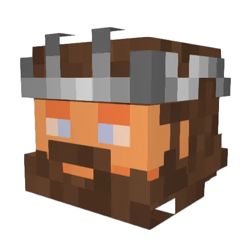 PoseidonDm Minecraft avatar head, 3D render