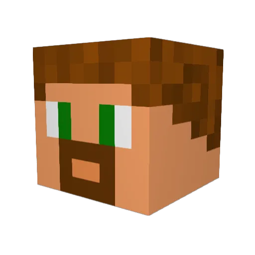 PoseidonKnows Minecraft avatar head, 3D render
