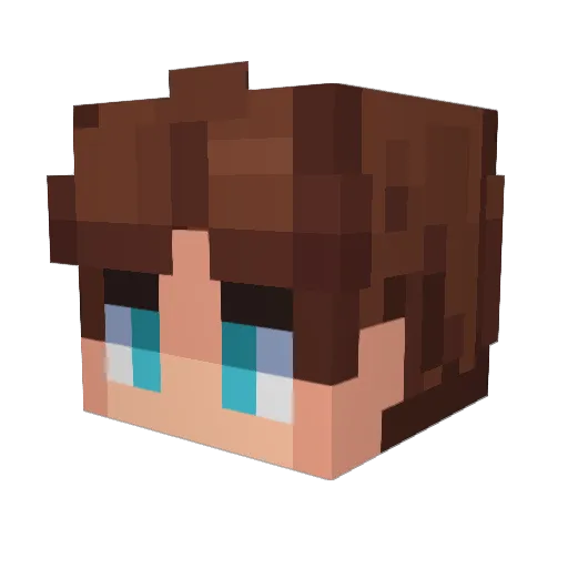 PoseidonROX009 Minecraft avatar head, 3D render
