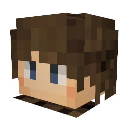 Poseidon_flood Minecraft avatar head, 3D render