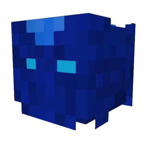 Poseidonoi Minecraft avatar head, 3D render