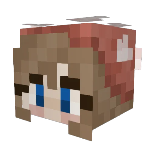 Poseidonscafe Minecraft avatar head, 3D render