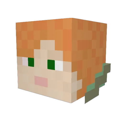 Poselag Minecraft avatar head, 3D render