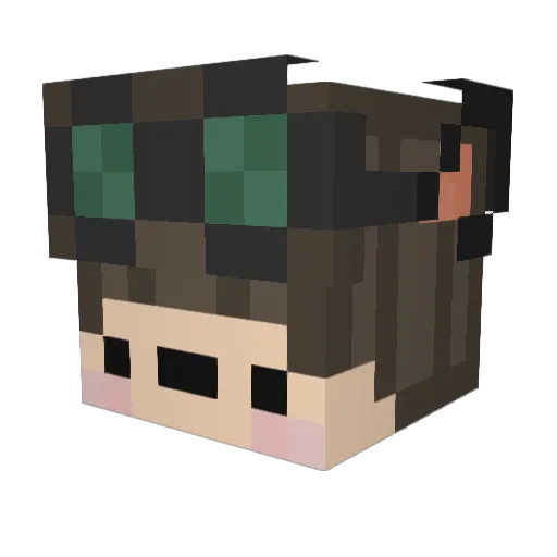 Poserground Minecraft avatar head, 3D render