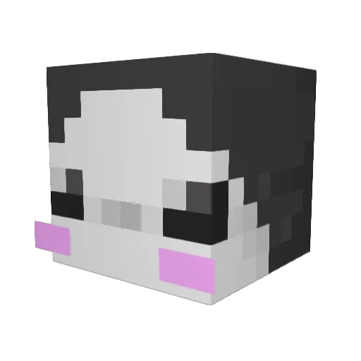 PoshMuon Minecraft avatar head, 3D render