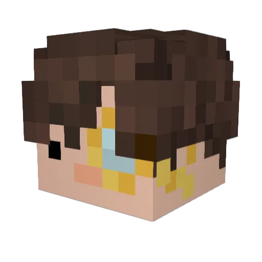 PoshPieceOfCrap Minecraft avatar head, 3D render