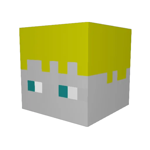 Poshua147 Minecraft avatar head, 3D render